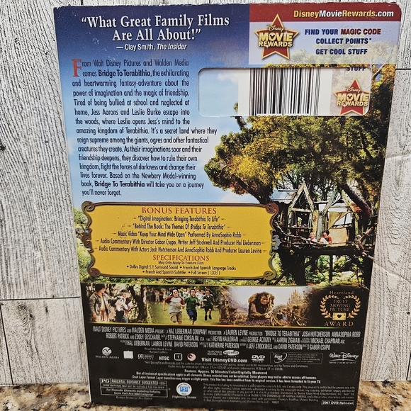 Bridge To Terabithia DVD Full Screen Walt Disney - Picture 5 of 8